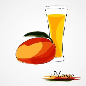 Mango juice Stock Illustration