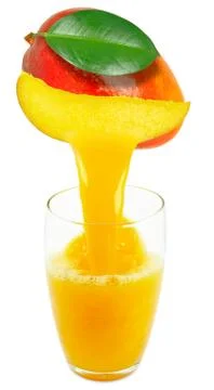 Mango juice Stock Photos
