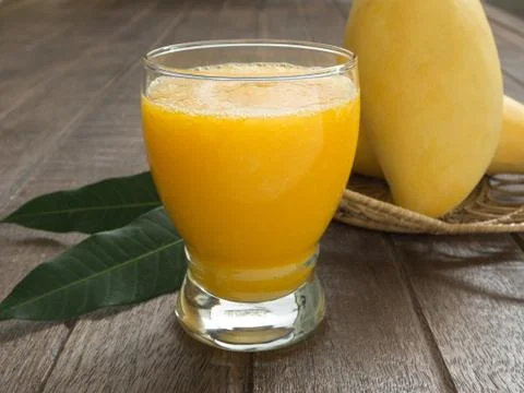 Mango juice Stock Photos