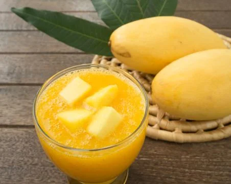 Mango juice Stock Photos