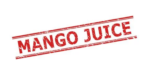 MANGO JUICE Watermark with Corroded Surface and Double Parallel Lines Stock Illustration