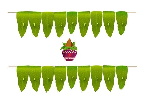 Mango Leaf decoration Illustrazione stock