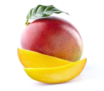 Mango with leaf Stock Photos