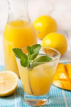 Mango lemonade Stock Photos