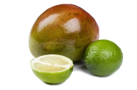 Mango with lime Foto stock
