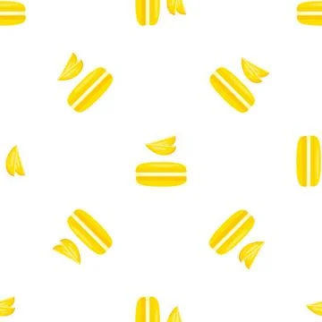 Mango macaroon pattern seamless vector Stock Illustration
