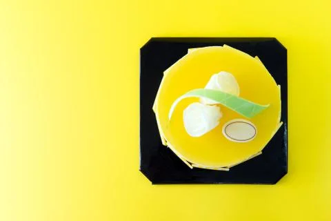 Mango mousse cake Stock Photos