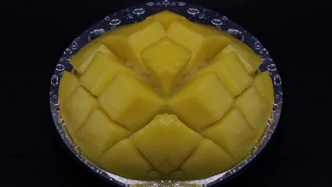 Mango moves in an unusual shape 스톡 동영상 329665979