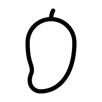 Mango outline icon. Editable stroke. Vector graphics Stock Illustration