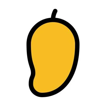 Mango outline icon. Editable stroke. Vector graphics Stock Illustration