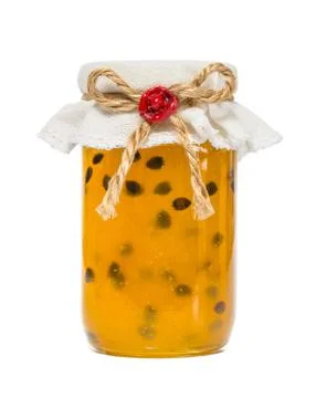 Mango Passionfruit jam Stock Photos
