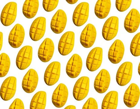 Mango pattern flat lay background Stock Illustration