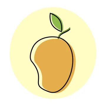 Mango picture on a white background. Vector illustration Stock Illustration