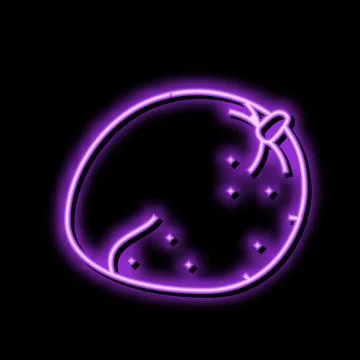 Mango red fruit neon glow icon illustration Stock Illustration