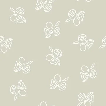 Mango ripe cut leaf red line seamless pattern Stock Illustration