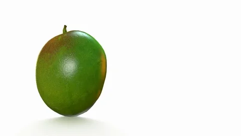 Mango rotating seamless loop white background isolated Stock Footage 93639364