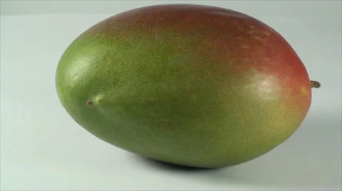 Mango Rotating On A White Surface, Fruit, Dessert, Delicious, Bio Video stock 40616972