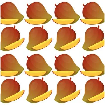 Mango seamless pattern design Stock Illustration
