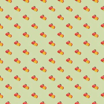 Mango seamless pattern. Vegan organic eco fruit background. vector illustration. Stock Illustration