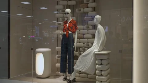 Mango Sign and window of brand store. Minsk, Belarus - august 6, 2025 Stock Footage 317701951