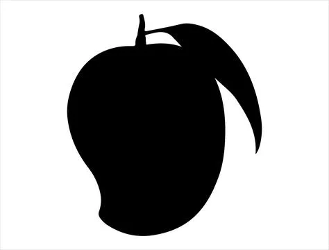 Mango silhouette vector art Stock Illustration