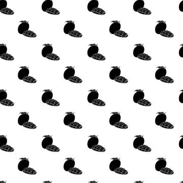 Mango simple seamless pattern on white background. Stock Illustration