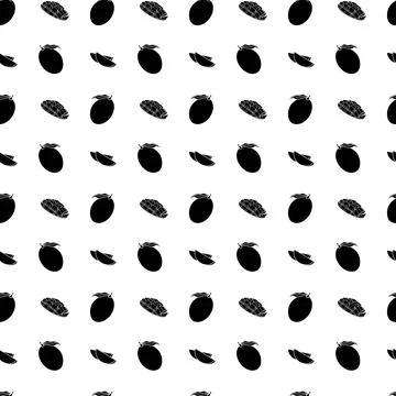 Mango simple seamless pattern on white background. Stock Illustration
