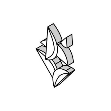 Mango slice food cut isometric icon vector illustration Ilustración de archivo