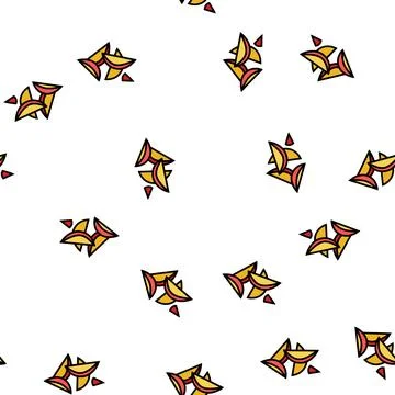 Mango slice food cut vector seamless pattern Ilustración de archivo