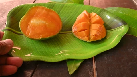 Mango slice. Stock Footage 244773911