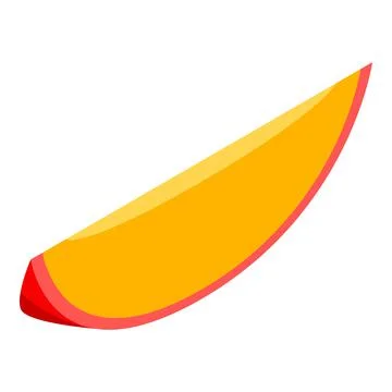 Mango slice icon, isometric style Stock Illustration