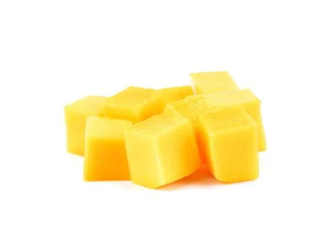 Mango slice isolated on white background Stock Photos