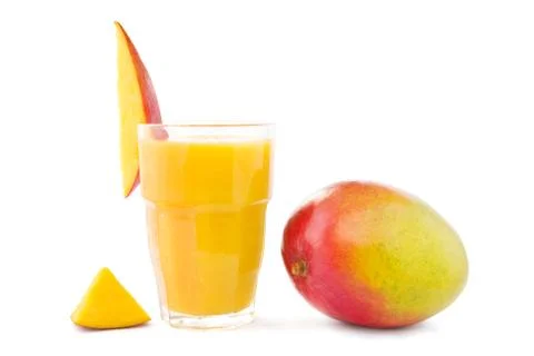 Mango smoothie with mango Stock Photos