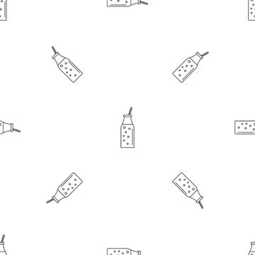 Mango smoothie pattern seamless Stock Illustration