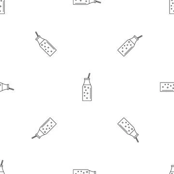 Mango smoothie pattern seamless イラスト素材