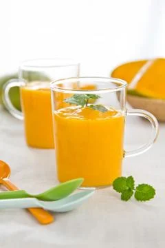 Mango smoothie Stock Photos