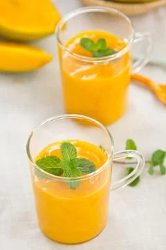 Mango smoothie Stock Photos