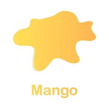 Mango splash illustration. Element of colored splash for mobile concept and web Stock Illustration