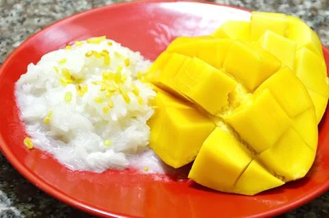 Mango with sticky rice Foto stock