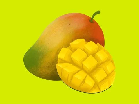 Mango Tropical Fruit Stock Illustration