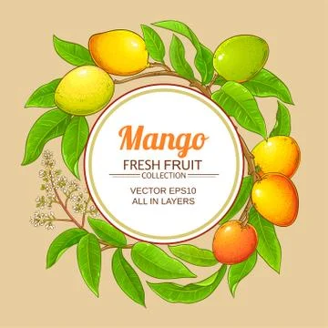 Mango vector frame Stock Illustration