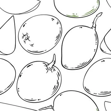 Mango vector pattern イラスト素材