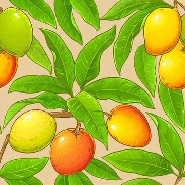 Mango vector pattern Stock Illustration