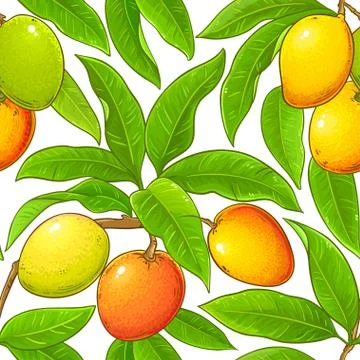 Mango vector pattern Stock Illustration