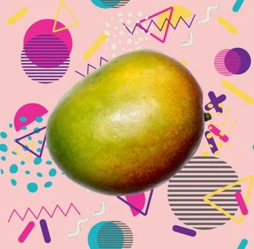 Mango vintage geometric patterns 스톡 일러스트