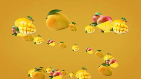 Mango vortex video, mango juice background Stock Footage 279146726