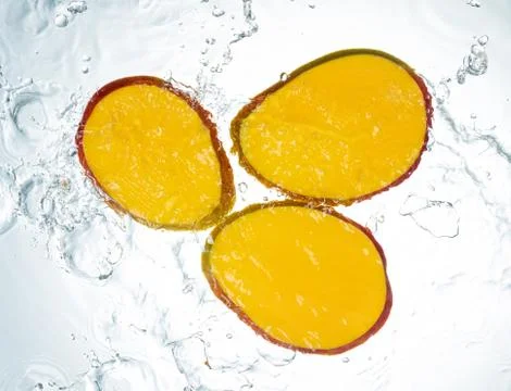Mango Water Splash Stock Photos