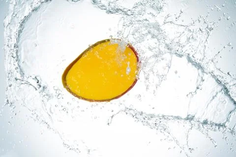 Mango Water Splash Stock Photos