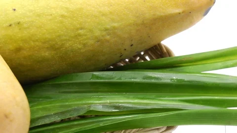 Mango on white back ground rotating Stock Footage 118115664