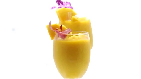 Mango on white back ground rotating Stock Footage 118115817
